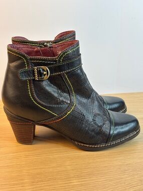 L'Artiste‎ by Spring Step Captivate Ankle Boots Black Multi Colorway Woman’s 39